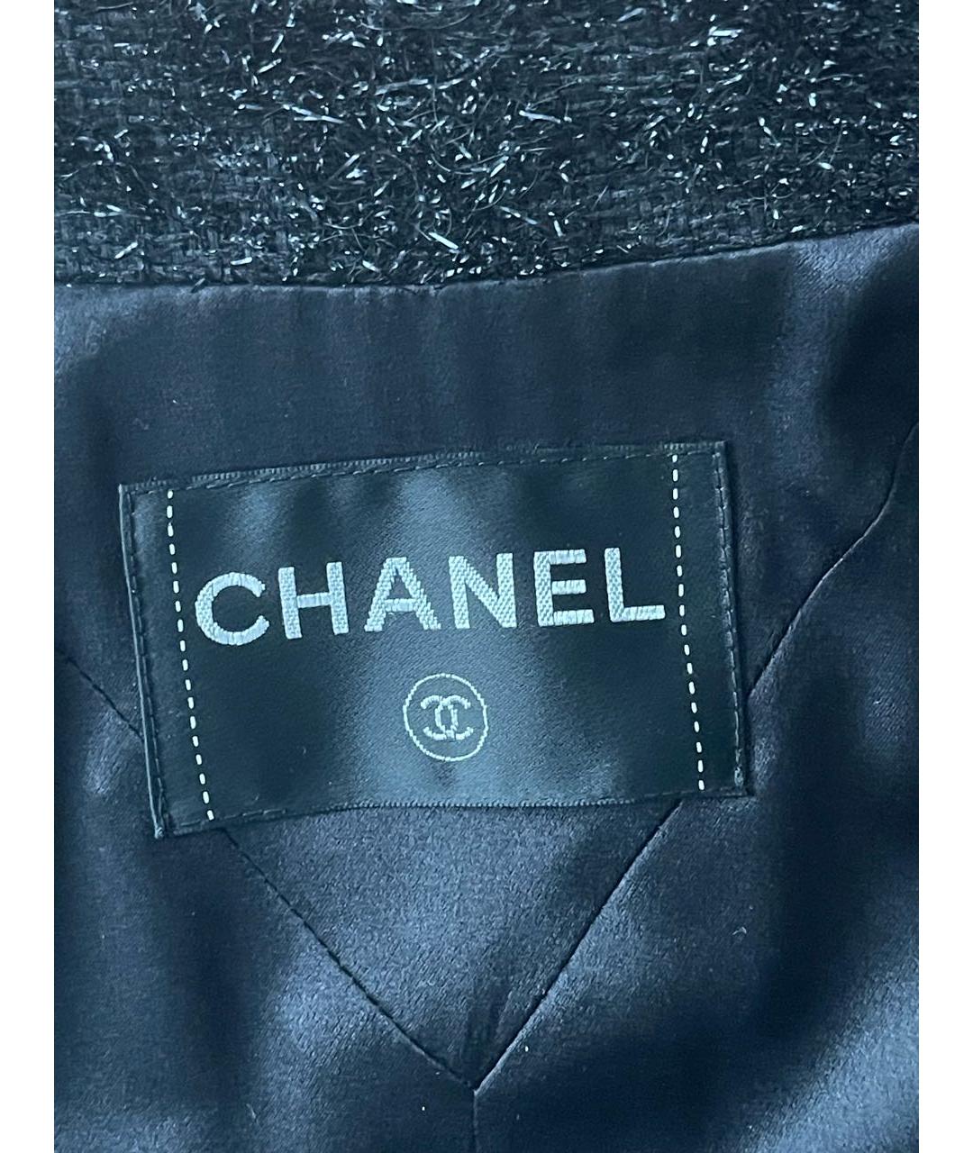 CHANEL Черное хлопковое пальто, фото 4