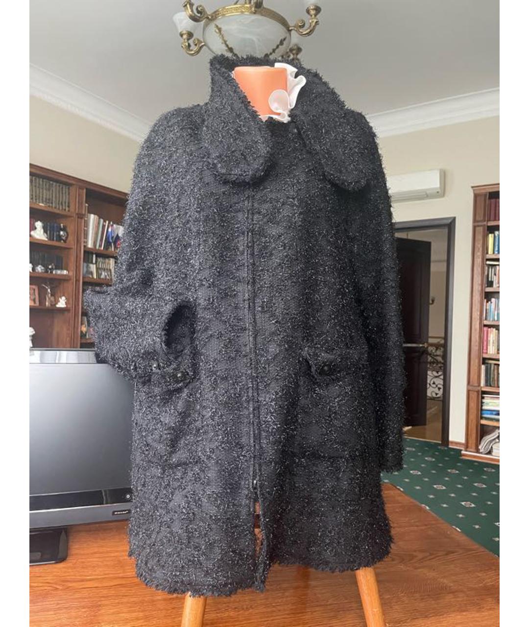 CHANEL PRE-OWNED Черное хлопковое пальто, фото 10
