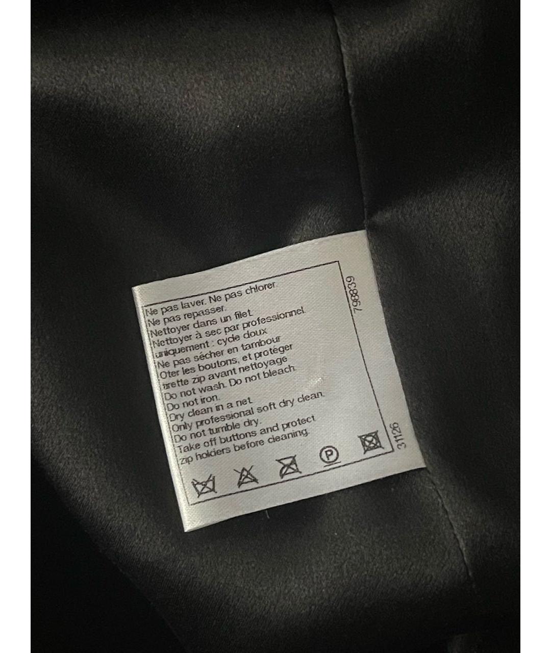 CHANEL PRE-OWNED Черное хлопковое пальто, фото 6