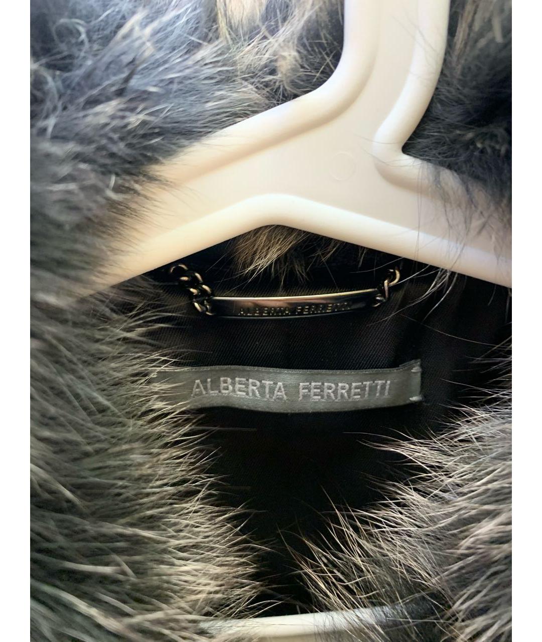 ALBERTA FERRETTI Черная кожаная куртка, фото 3