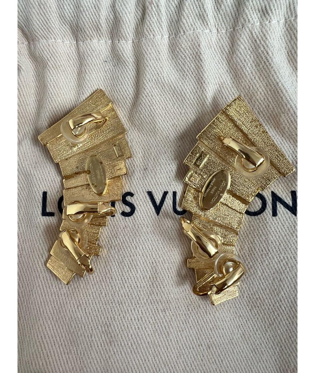 LOUIS VUITTON PRE-OWNED Золотые металлические клипсы, фото 2