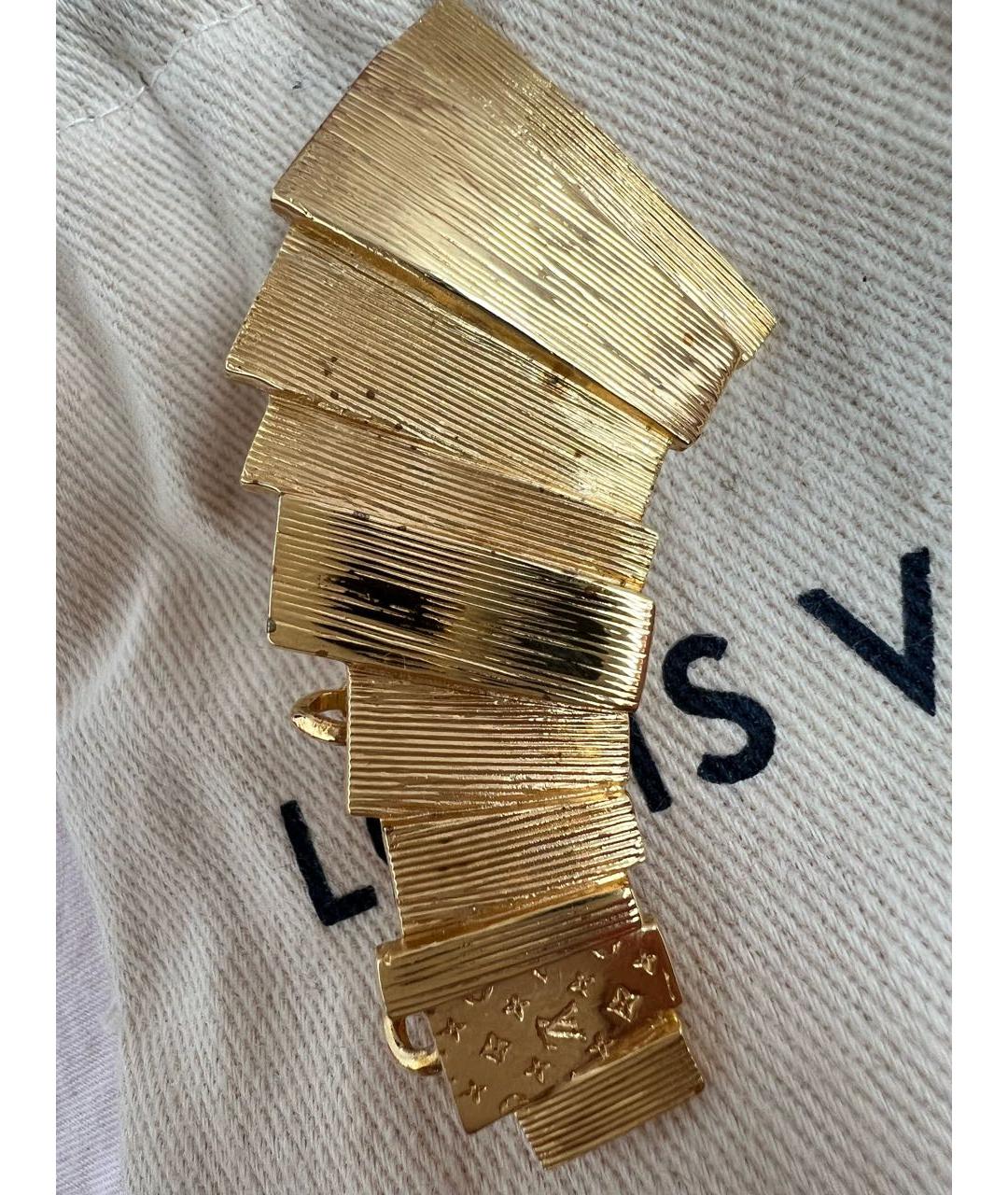 LOUIS VUITTON PRE-OWNED Золотые металлические клипсы, фото 4
