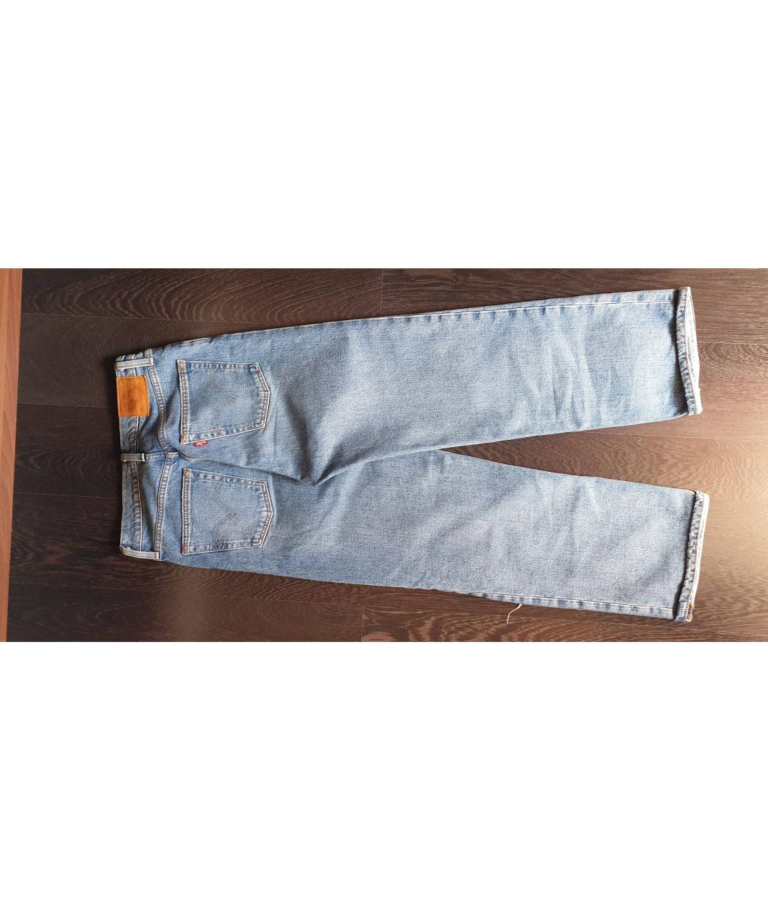 LEVI'S Голубые хлопко-эластановые прямые джинсы, фото 2