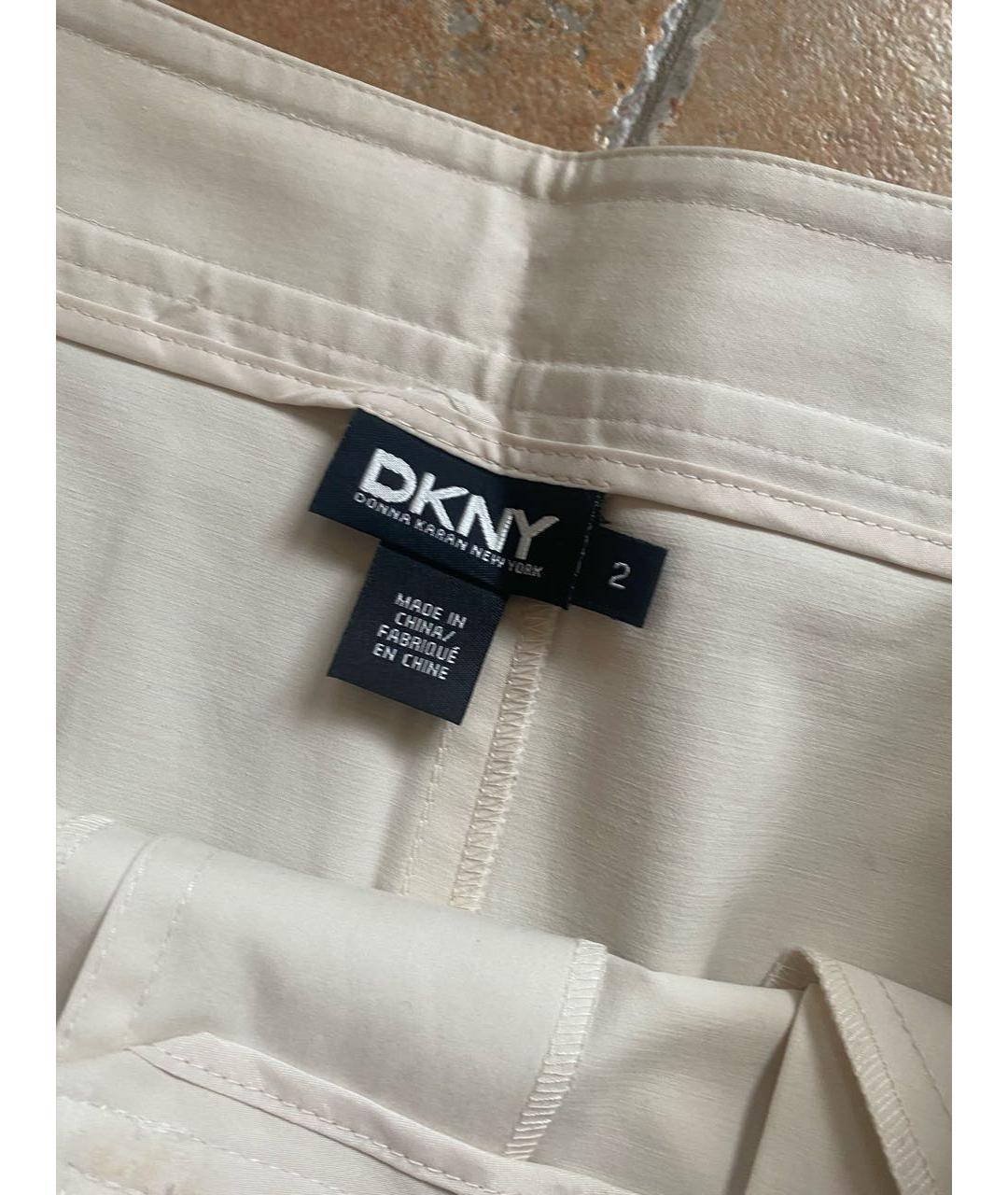 DKNY Бежевая юбка миди, фото 2