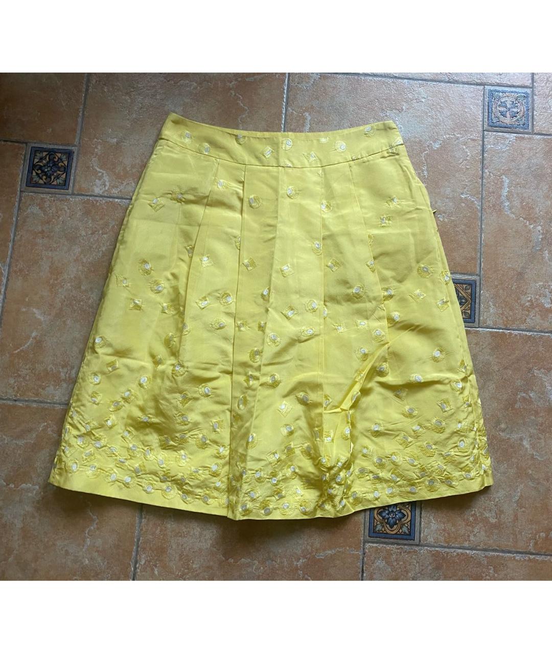 MAX MARA Желтая юбка миди, фото 4
