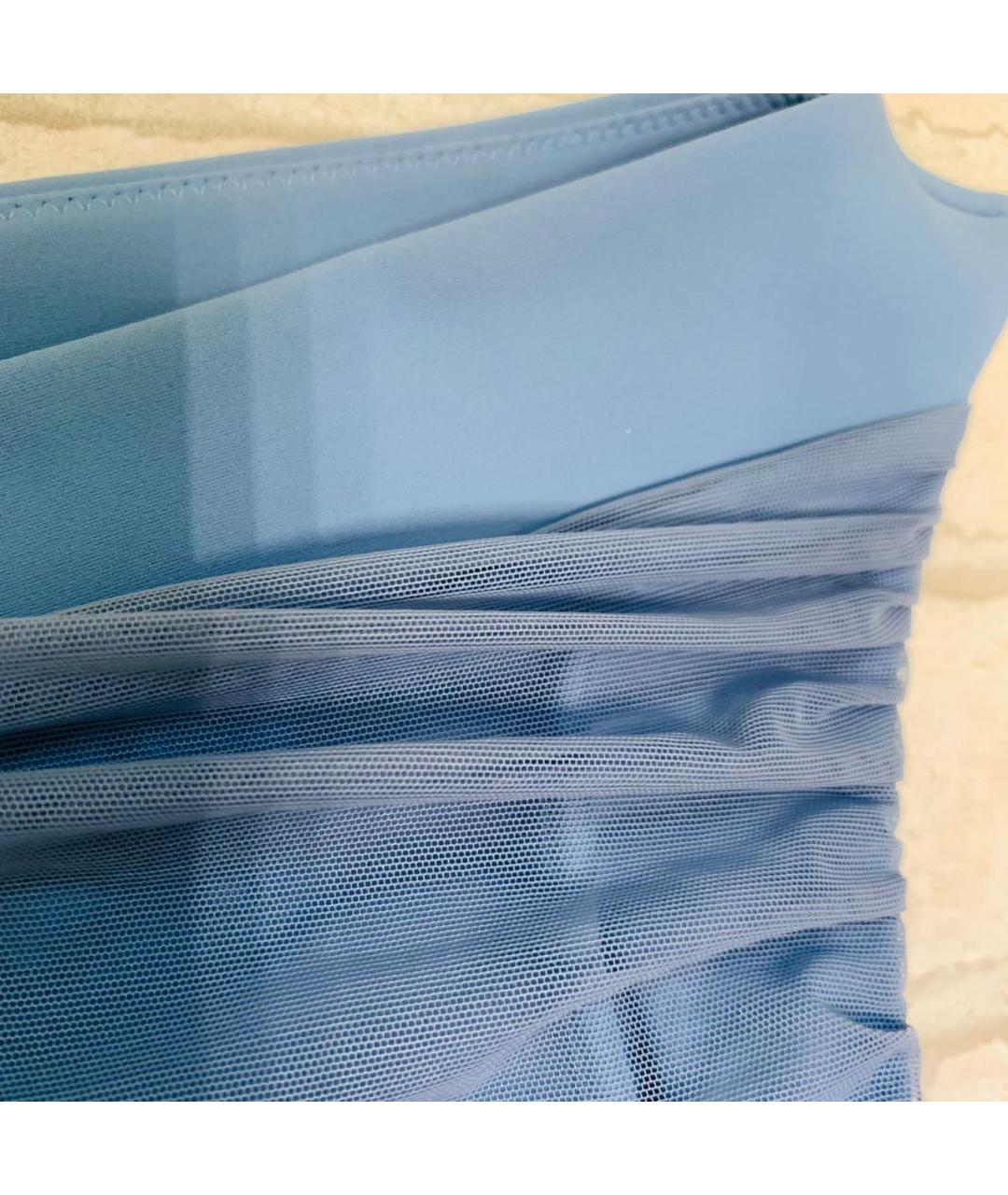 LE PETITE ROBE DI CHIARA BONI Голубое полиамидовое коктейльное платье, фото 6