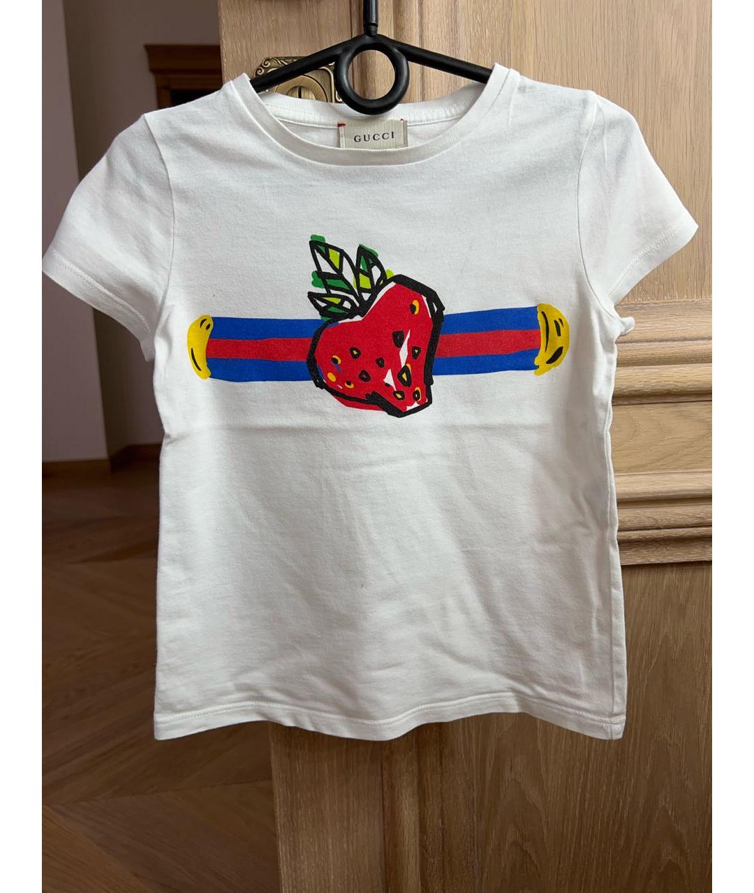 GUCCI KIDS Белый хлопковый детская футболка / топ, фото 5