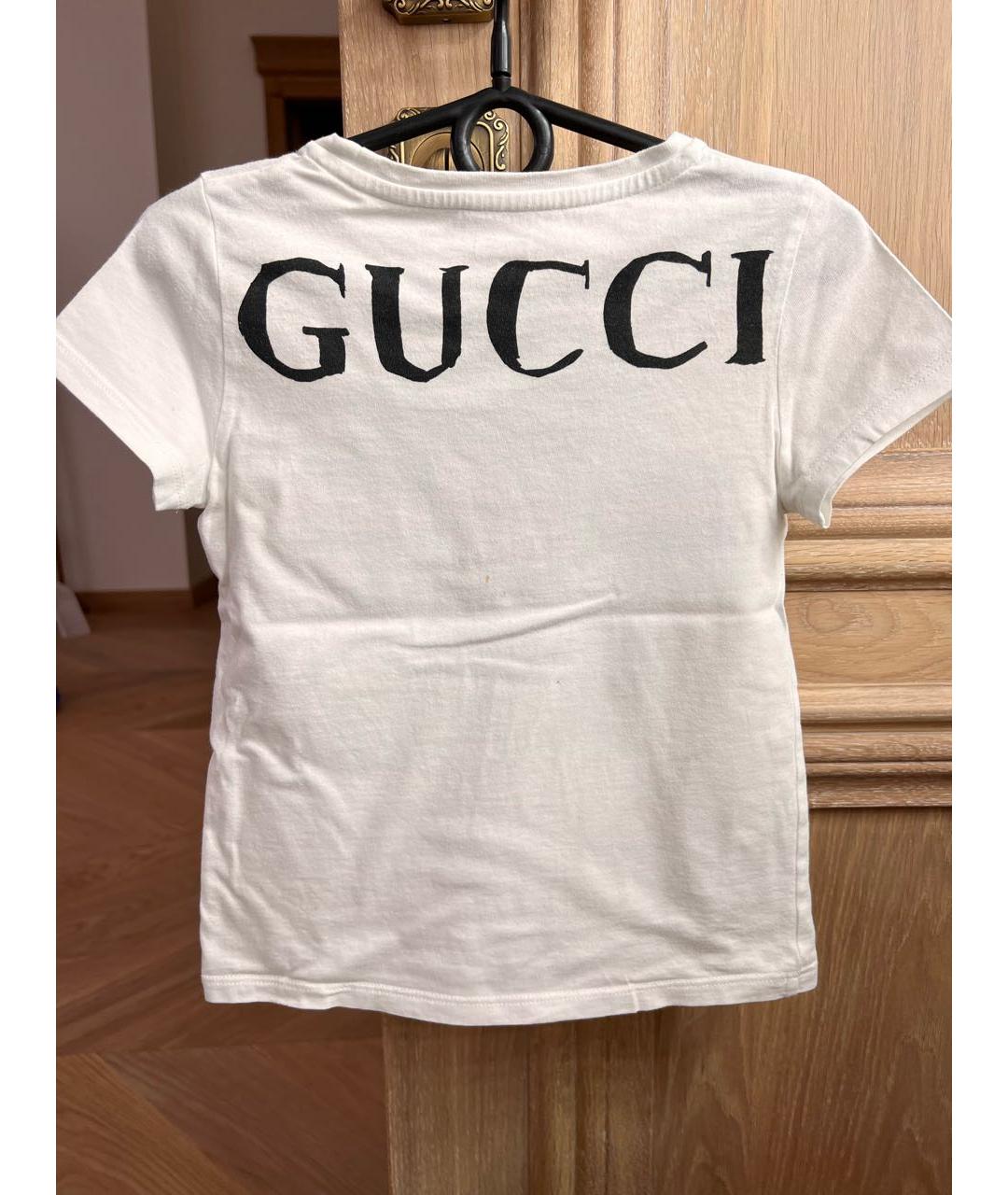 GUCCI KIDS Белый хлопковый детская футболка / топ, фото 2