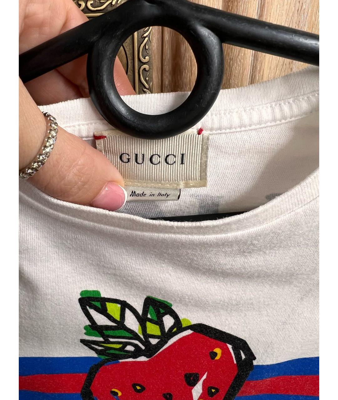 GUCCI KIDS Белый хлопковый детская футболка / топ, фото 3