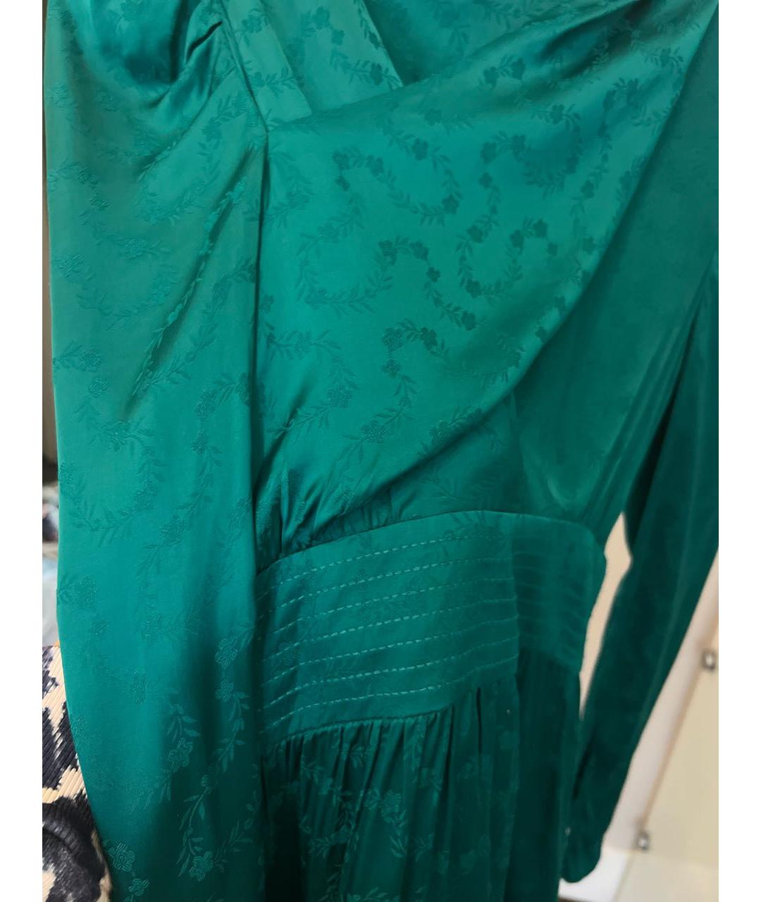 SANDRO Зеленые вискозное коктейльное платье, фото 4