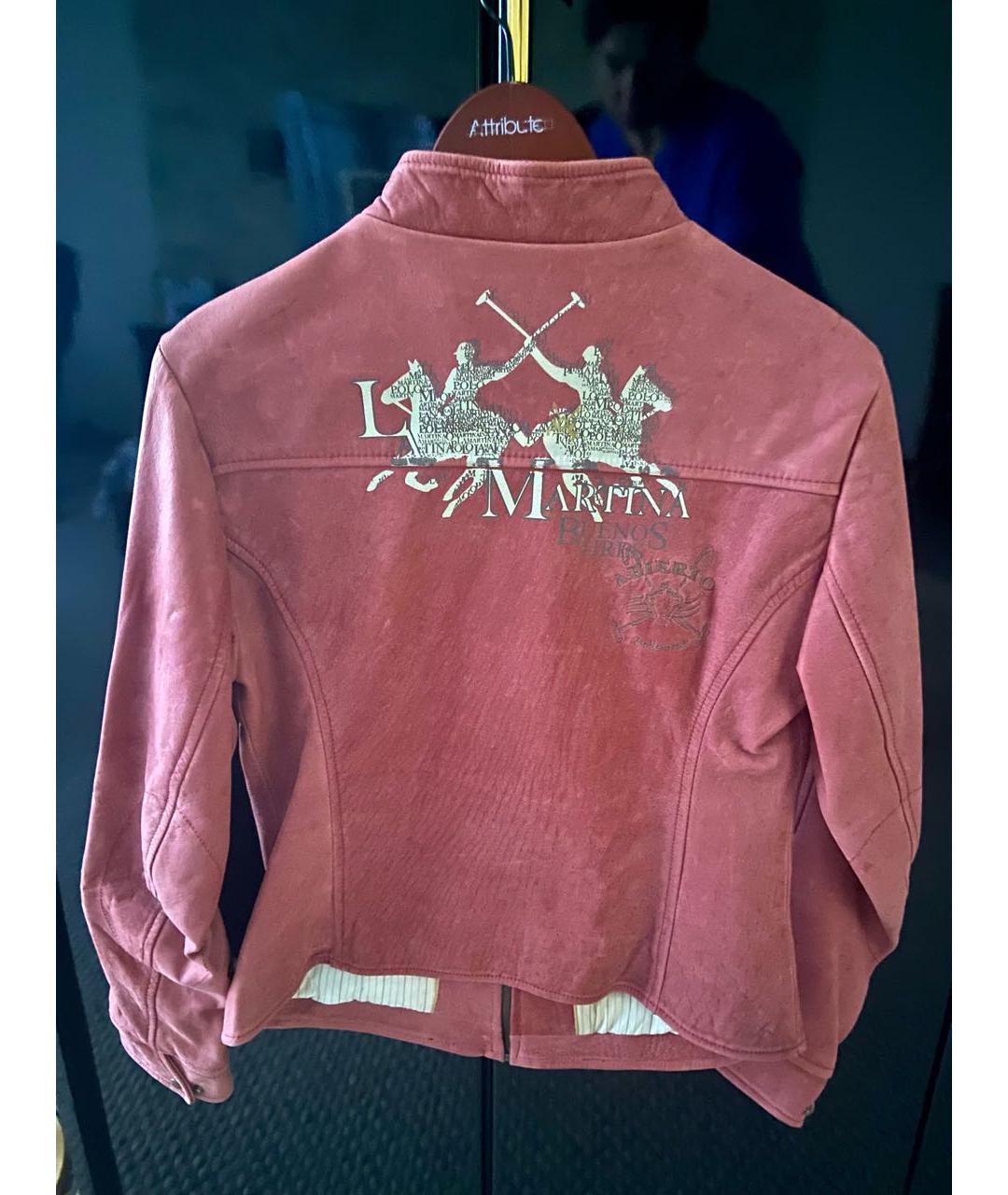 La Martina Бордовая кожаная куртка, фото 2