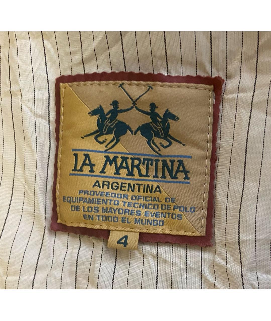 La Martina Бордовая кожаная куртка, фото 4