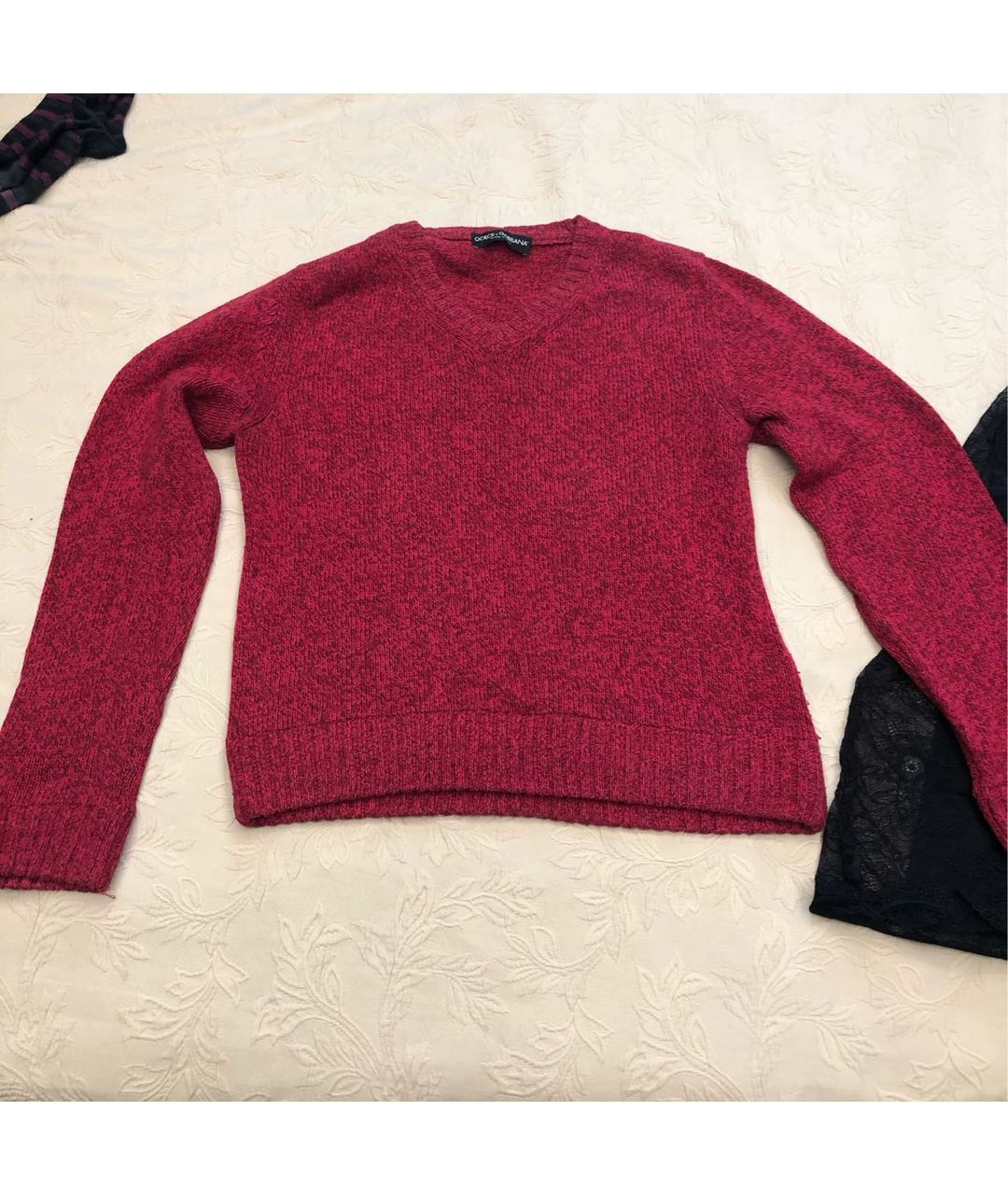 DOLCE&GABBANA Красный шерстяной джемпер / свитер, фото 4