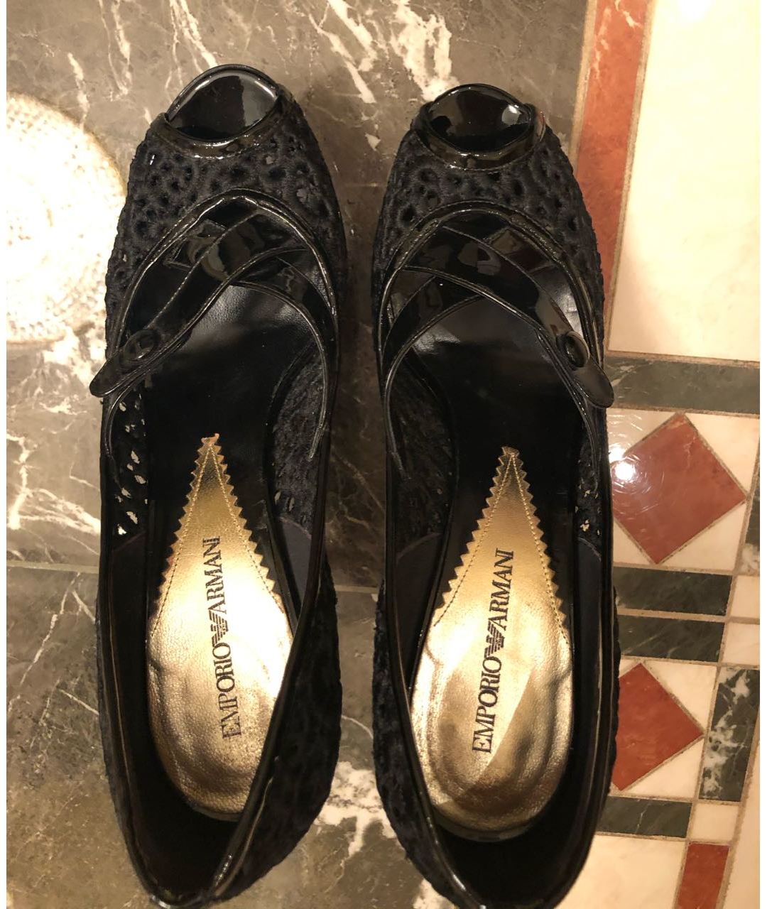 EMPORIO ARMANI Черные туфли, фото 3