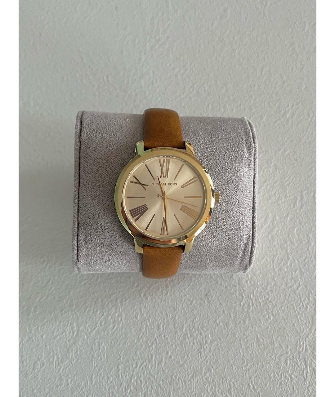 MICHAEL MICHAEL KORS Коричневые кожаные часы, фото 5