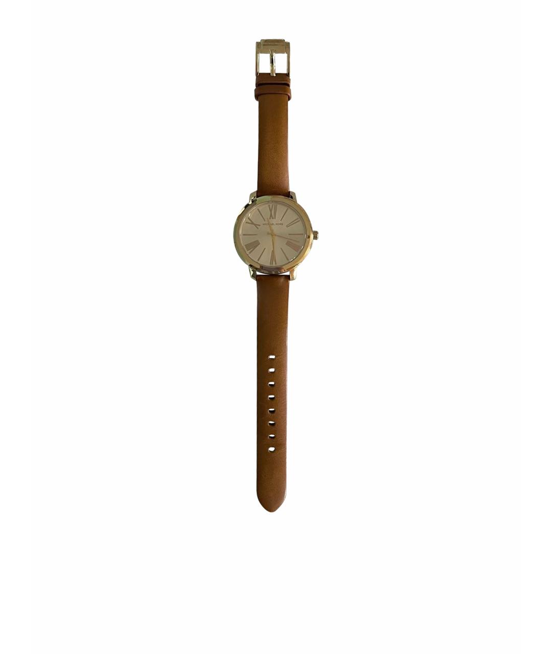 MICHAEL MICHAEL KORS Коричневые кожаные часы, фото 1