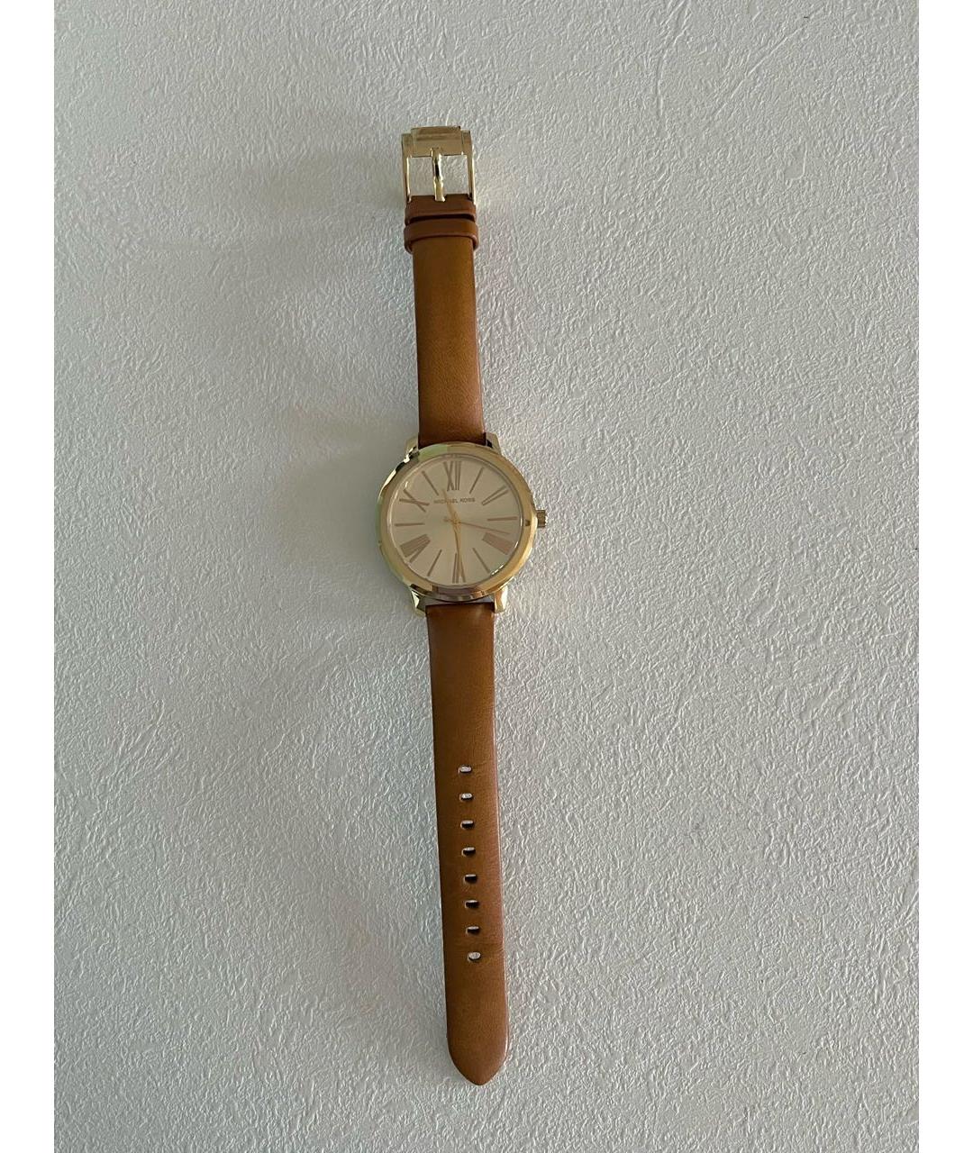 MICHAEL MICHAEL KORS Коричневые кожаные часы, фото 7