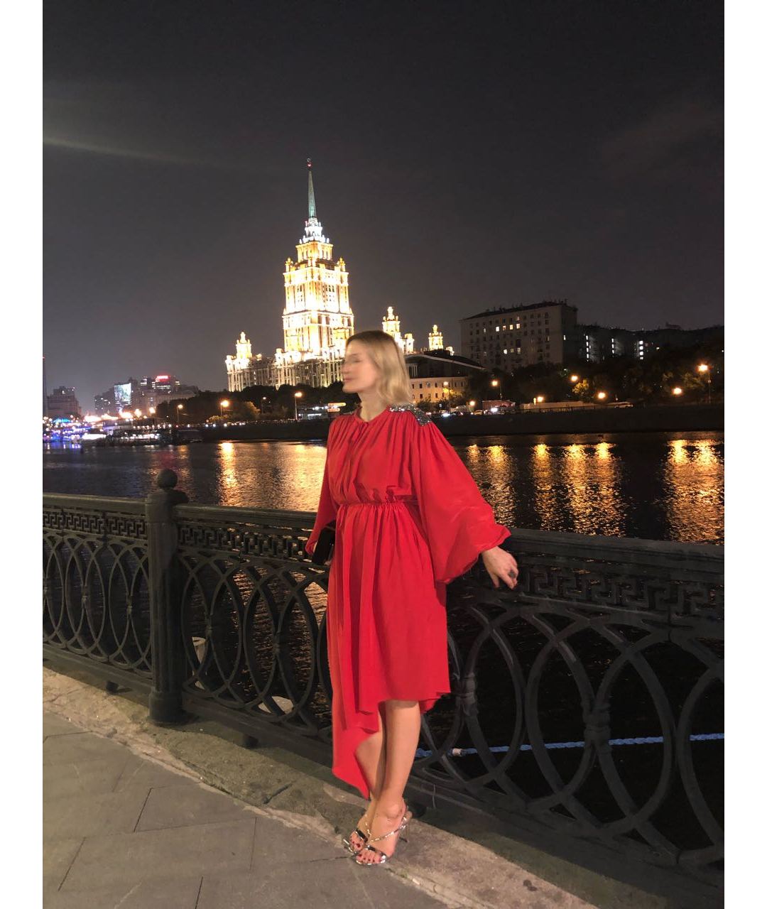 CHRISTOPHER KANE Красное шелковое коктейльное платье, фото 6
