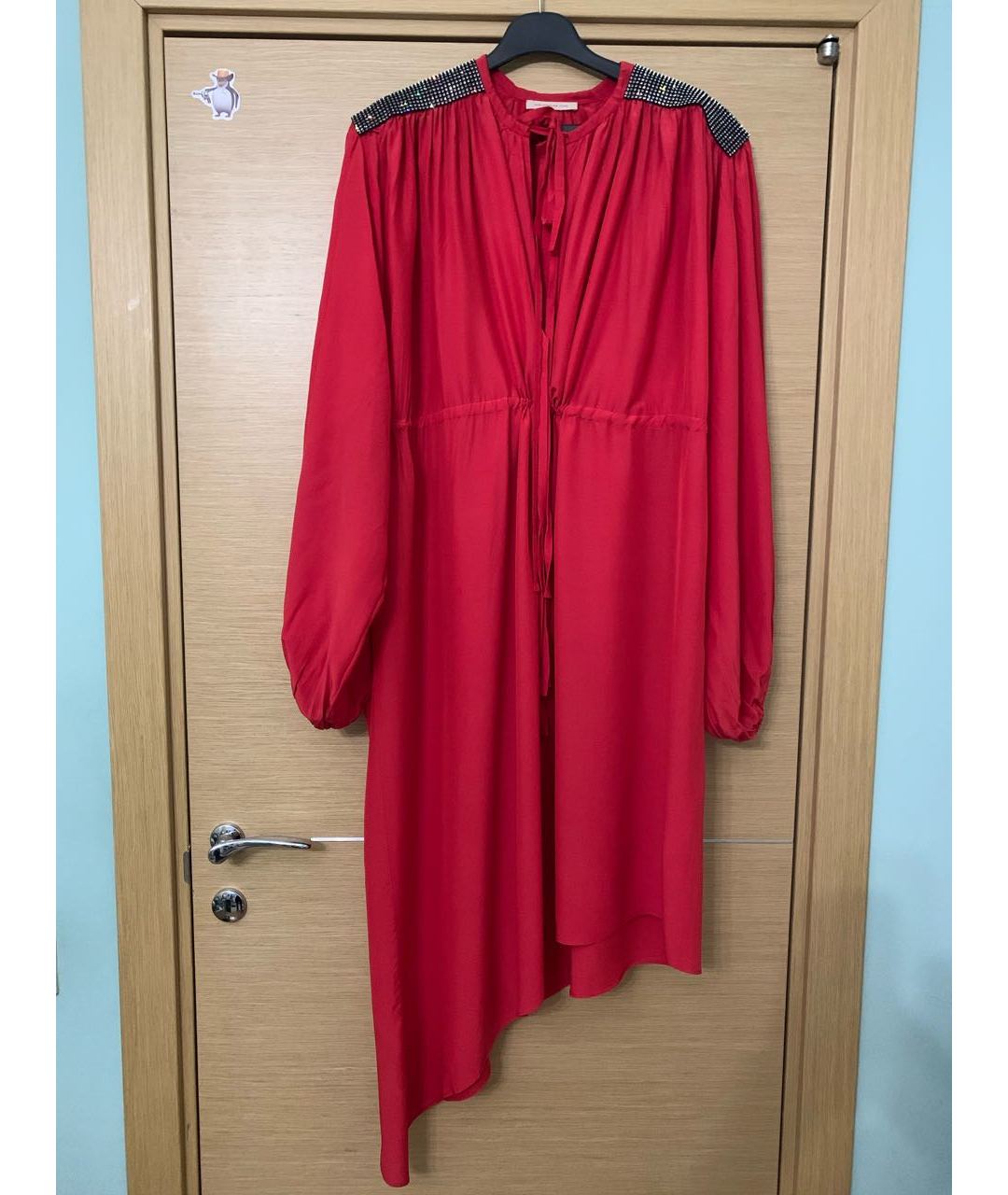 CHRISTOPHER KANE Красное шелковое коктейльное платье, фото 7