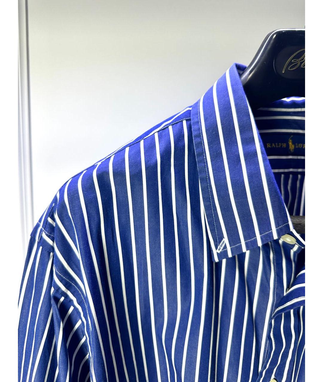 RALPH LAUREN Темно-синяя хлопковая кэжуал рубашка, фото 5