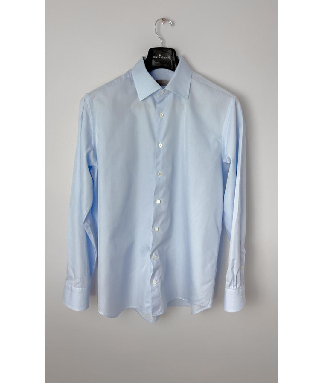 CANALI Голубая хлопковая классическая рубашка, фото 6