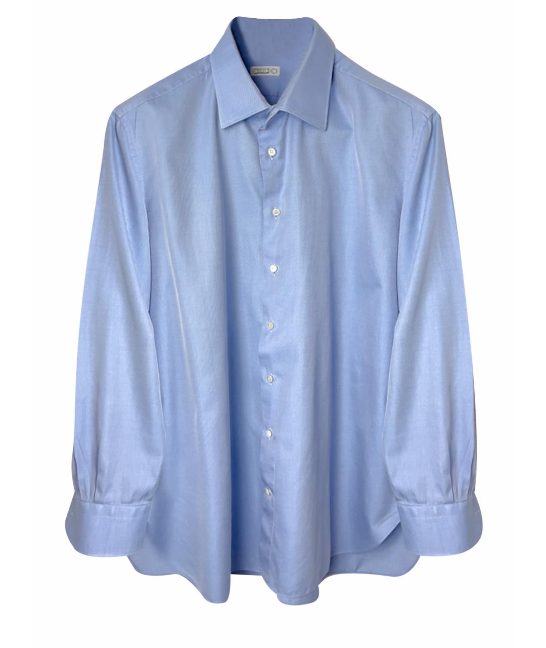 ZILLI Синяя хлопковая кэжуал рубашка, фото 1