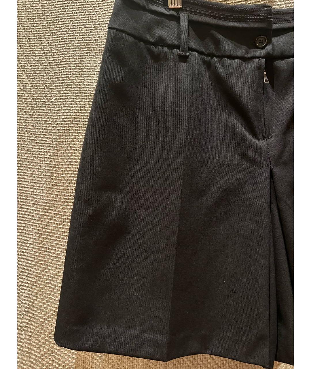 PRADA Черные шерстяные шорты, фото 3