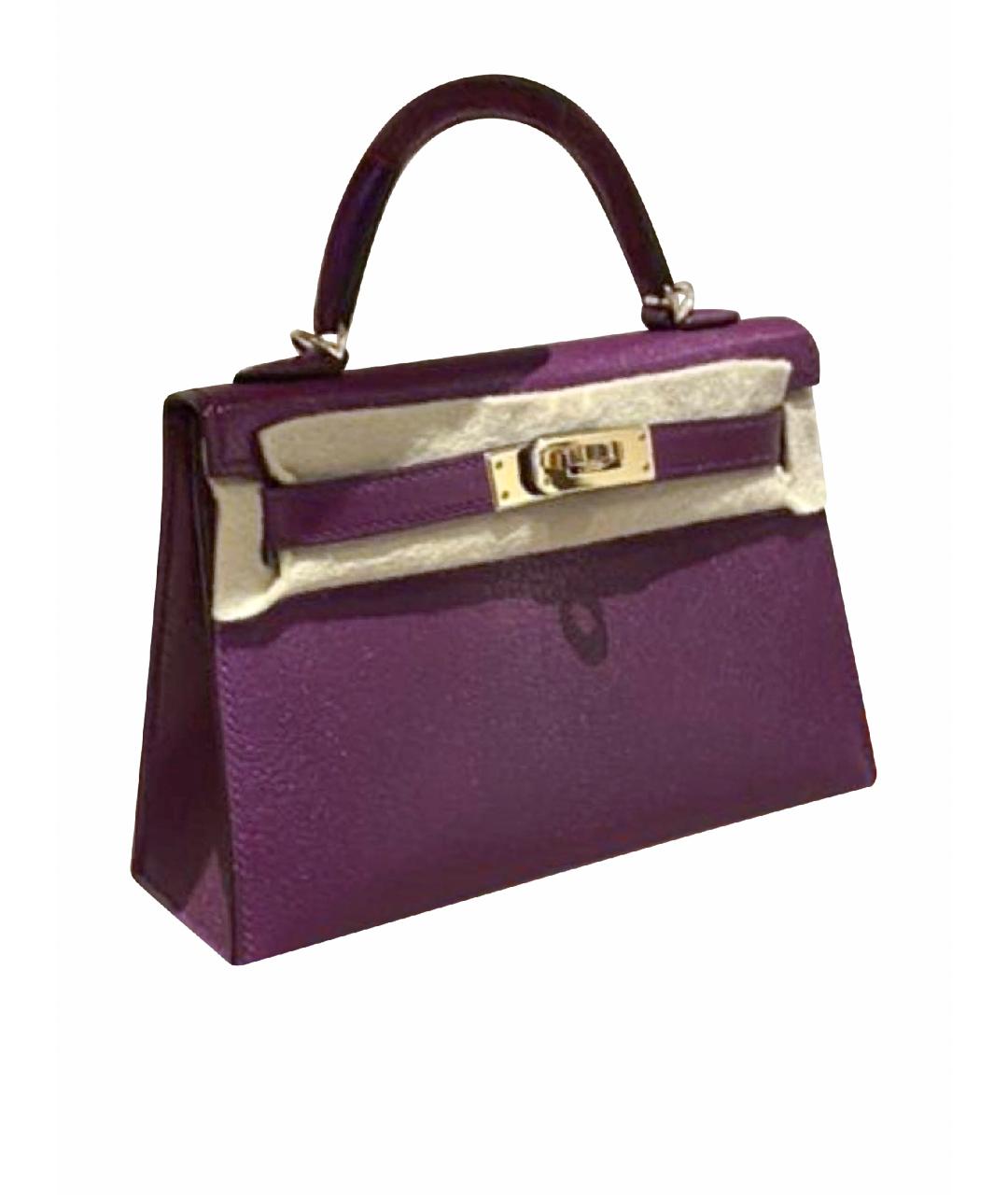 HERMES PRE-OWNED Фиолетовая кожаная сумка тоут, фото 1