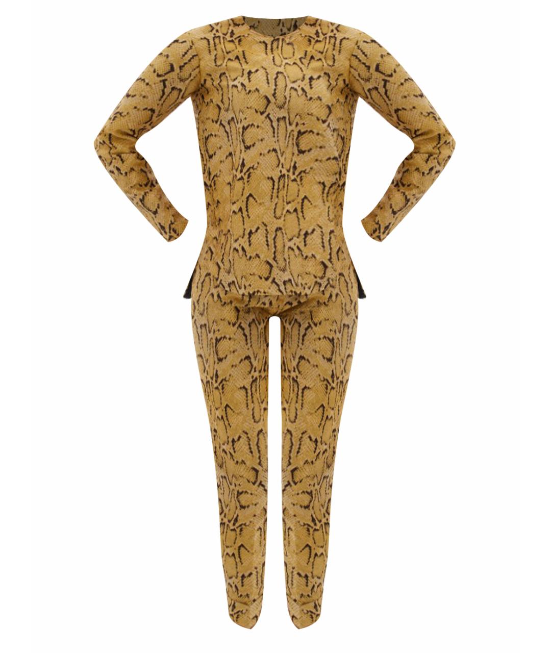 STELLA MCCARTNEY Бежевый вискозный костюм с брюками, фото 7
