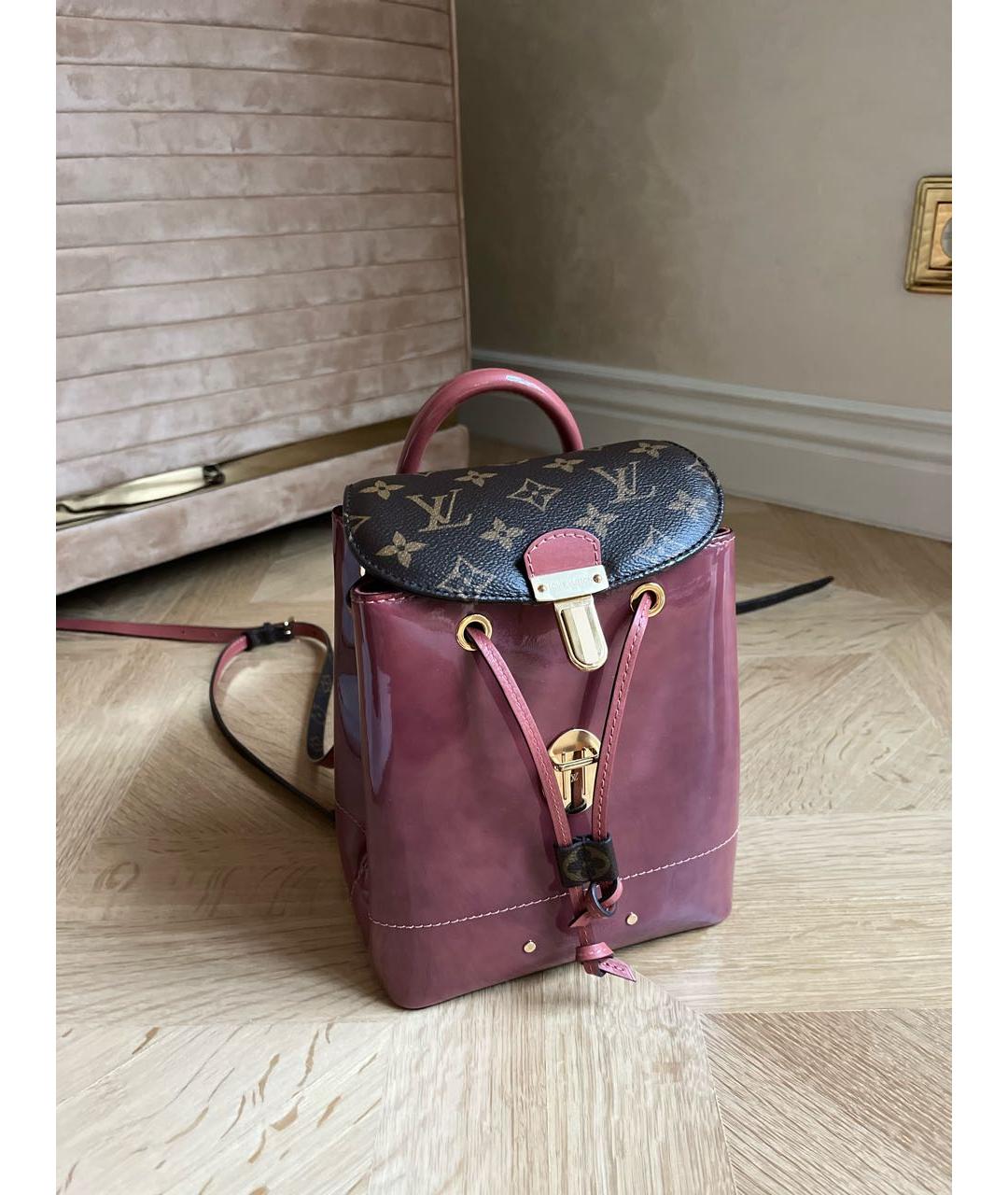 LOUIS VUITTON PRE-OWNED Розовый рюкзак из лакированной кожи, фото 6