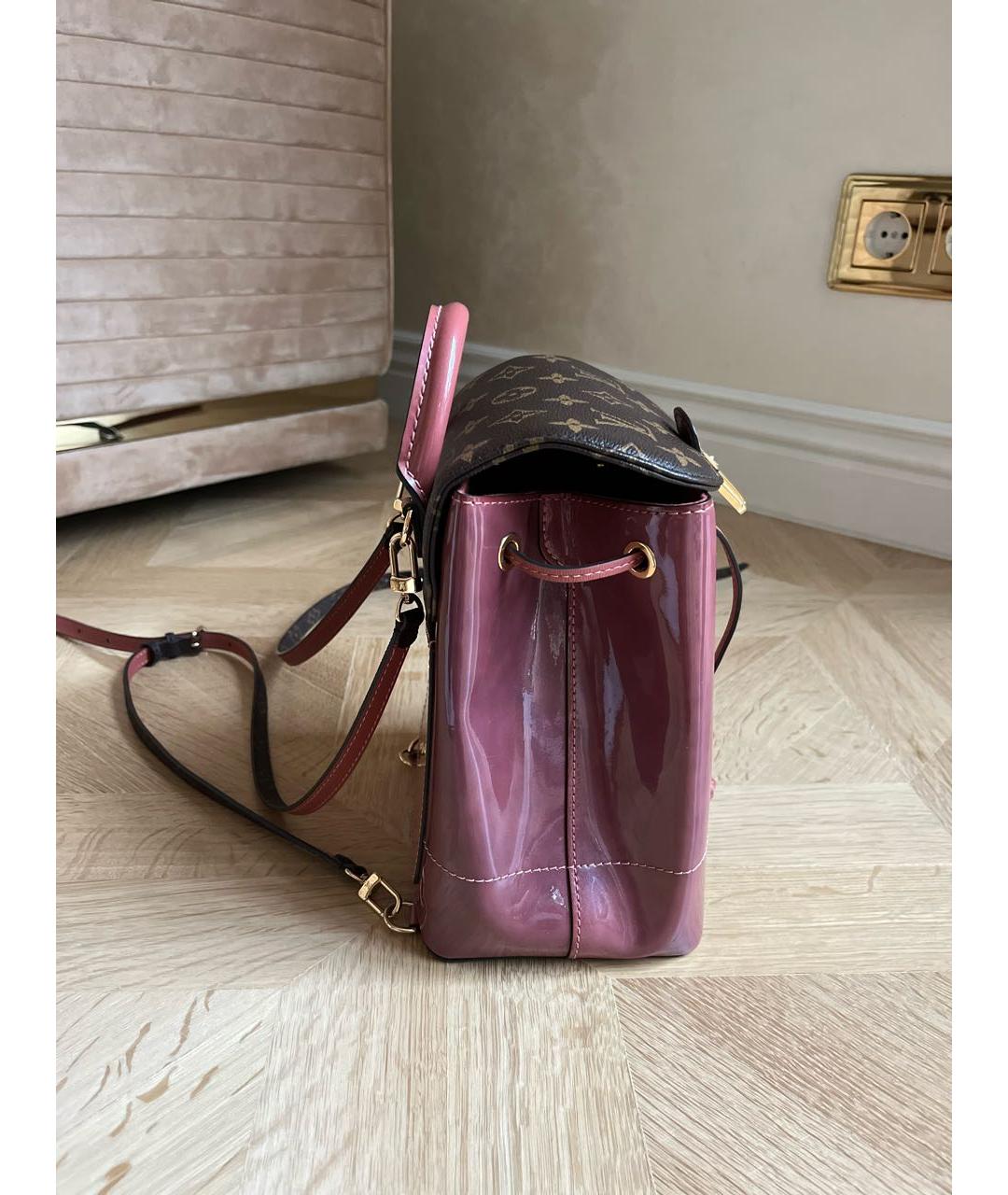 LOUIS VUITTON PRE-OWNED Розовый рюкзак из лакированной кожи, фото 2