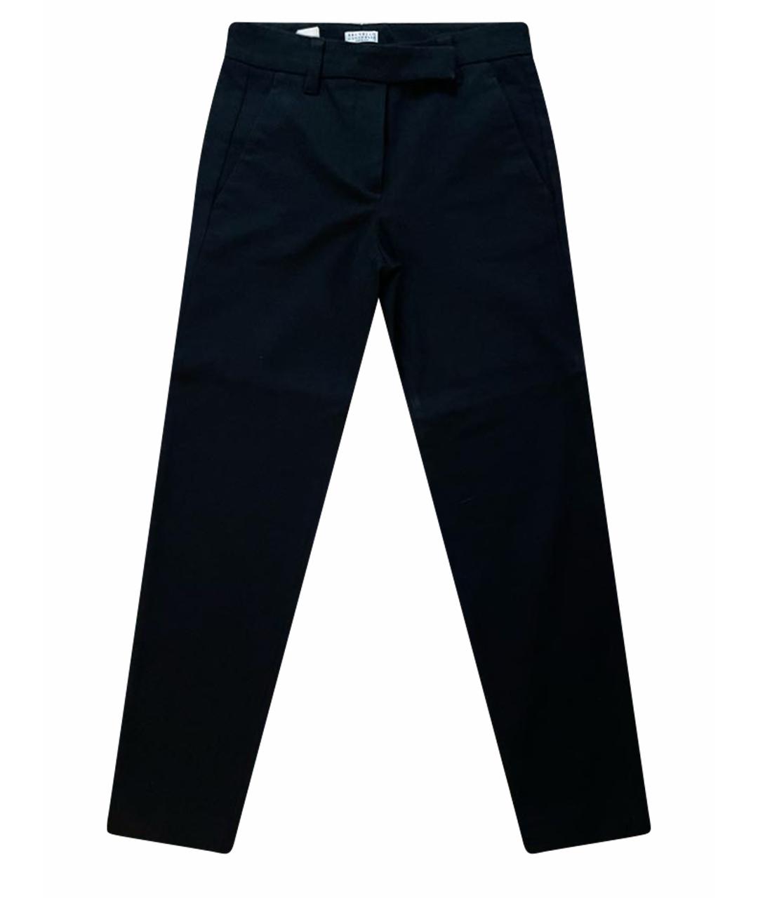 BRUNELLO CUCINELLI Черные шерстяные брюки узкие, фото 1
