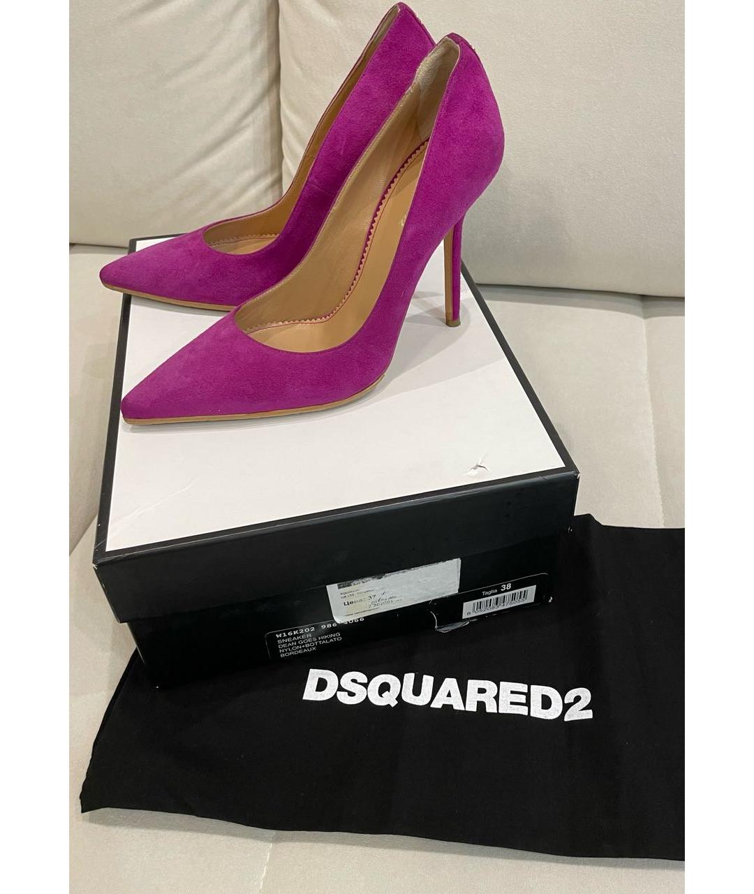 DSQUARED2 Розовые замшевые туфли, фото 6