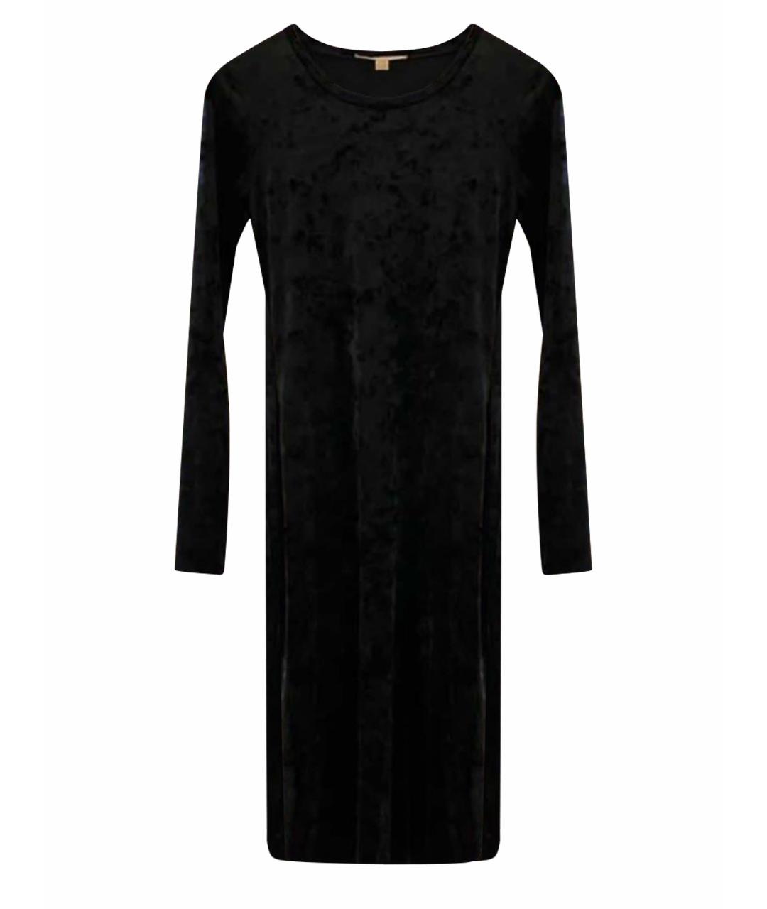 MICHAEL KORS Черное велюровое коктейльное платье, фото 1