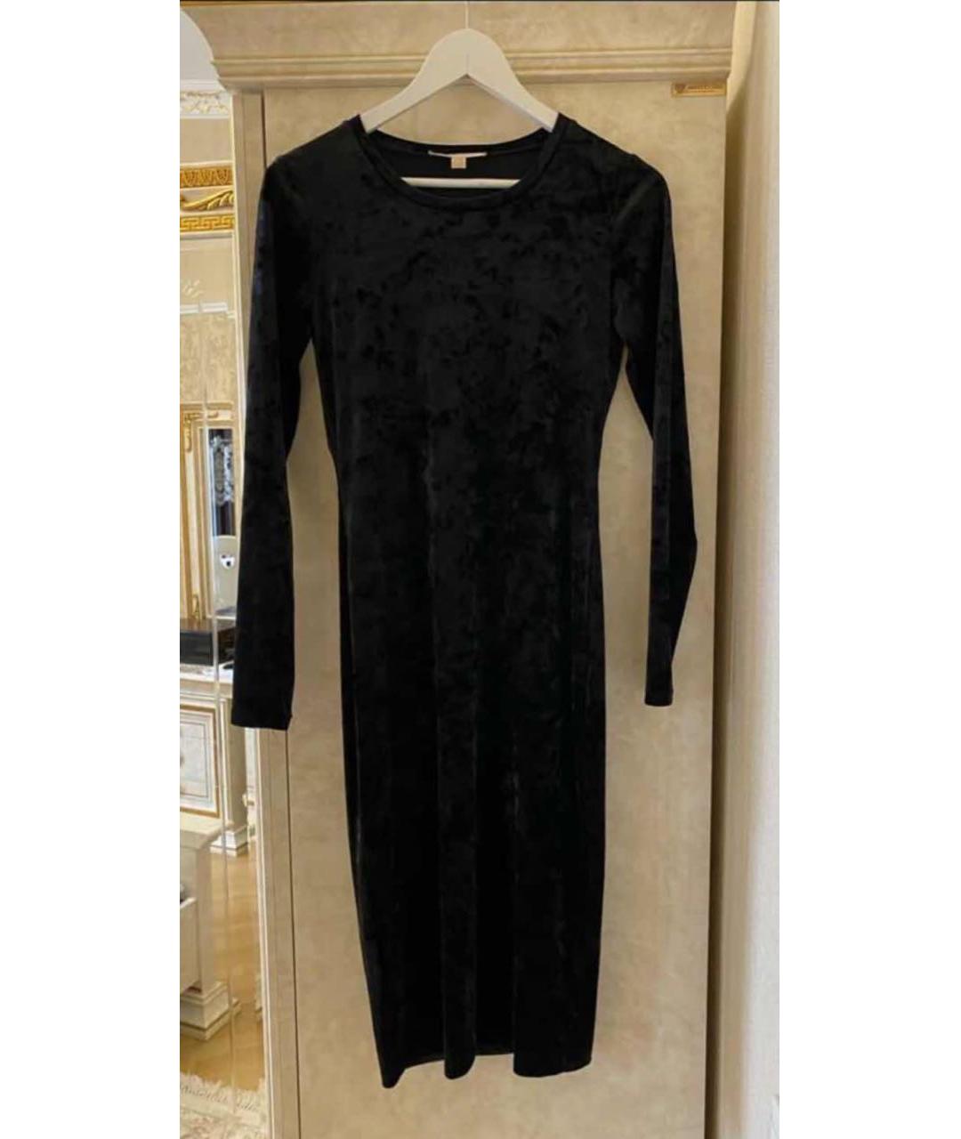 MICHAEL KORS Черное велюровое коктейльное платье, фото 4
