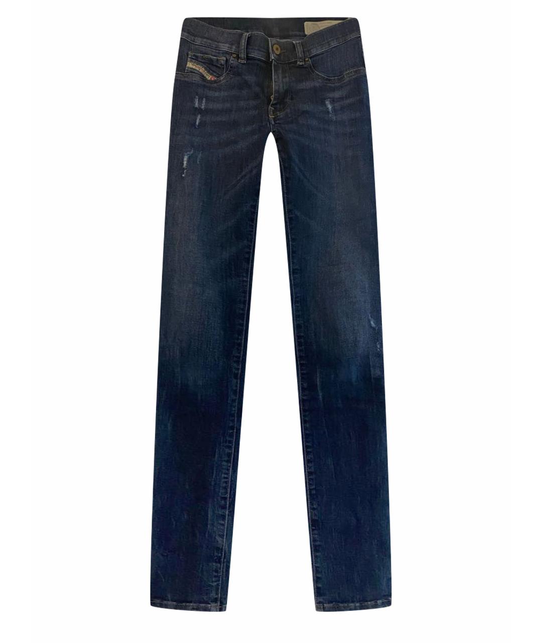 DIESEL Темно-синие хлопковые джинсы слим, фото 1