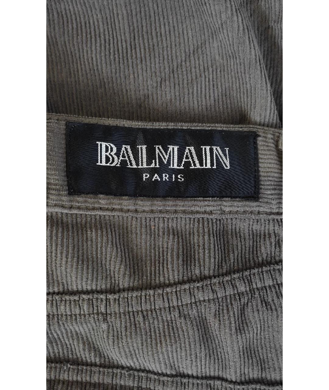 BALMAIN Бежевые хлопковые повседневные брюки, фото 4