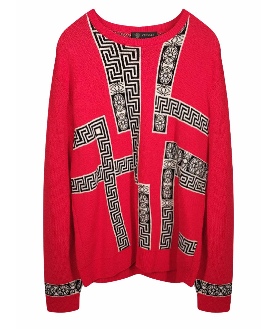 VERSACE Красный шерстяной джемпер / свитер, фото 1