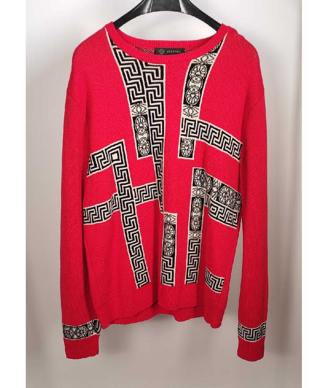VERSACE Красный шерстяной джемпер / свитер, фото 8