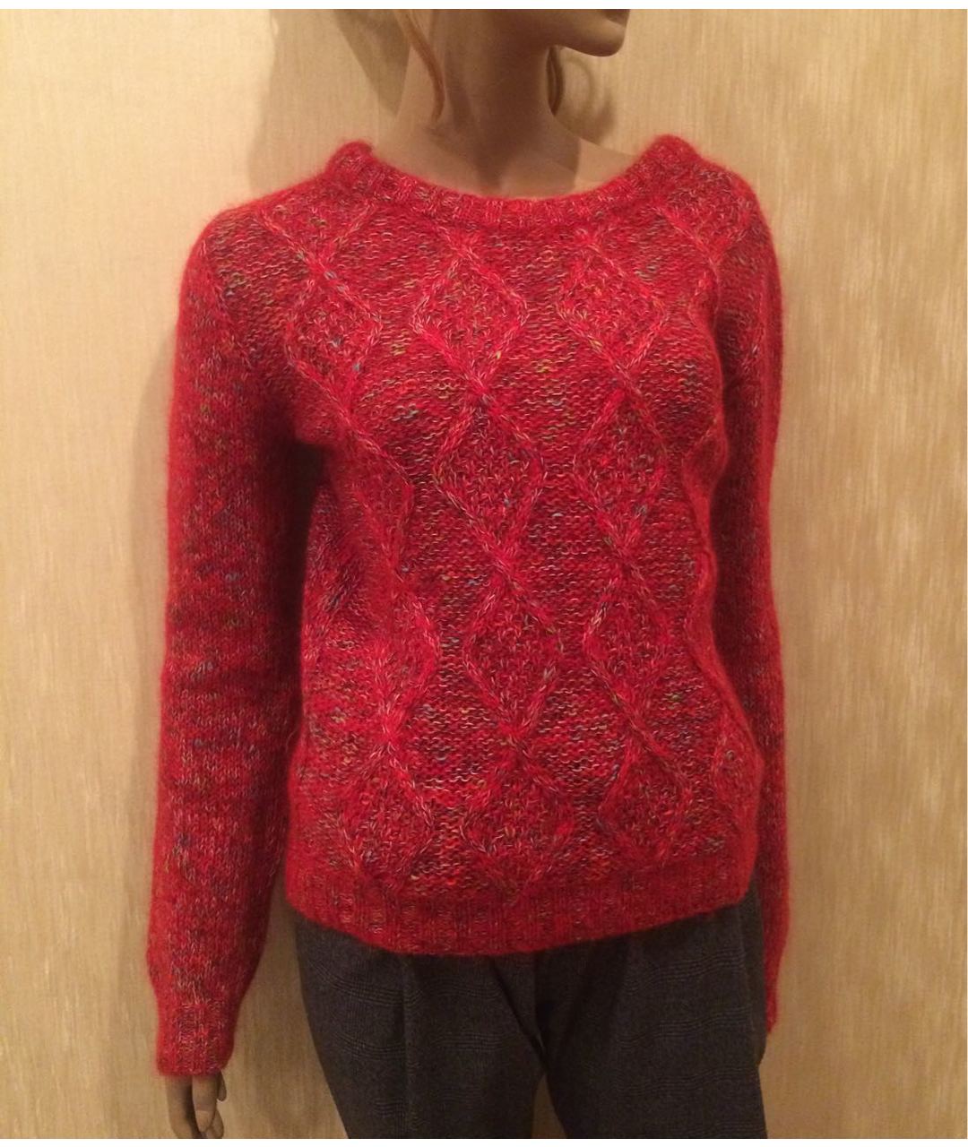 ERMANNO SCERVINO Красный хлопковый джемпер / свитер, фото 3