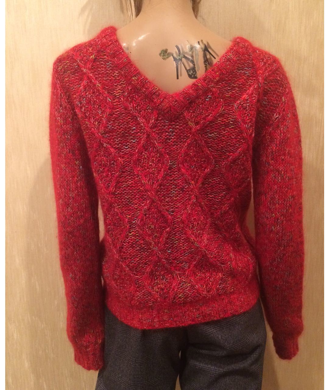 ERMANNO SCERVINO Красный хлопковый джемпер / свитер, фото 5