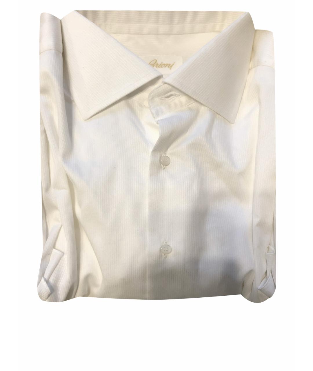 BRIONI Белая хлопко-шелковая классическая рубашка, фото 1