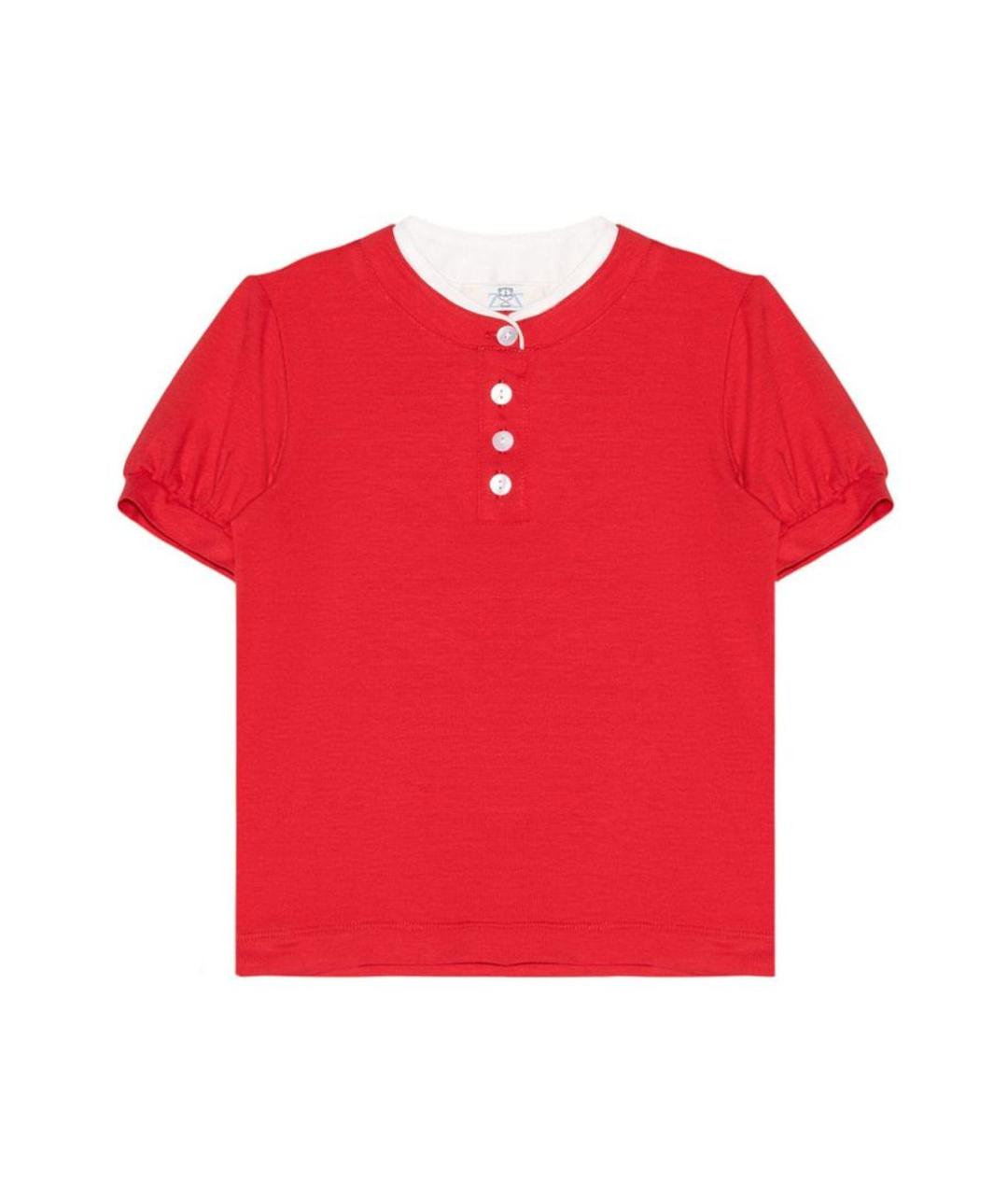 ZHANNA & ANNA Красный хлопковый детская футболка / топ, фото 1