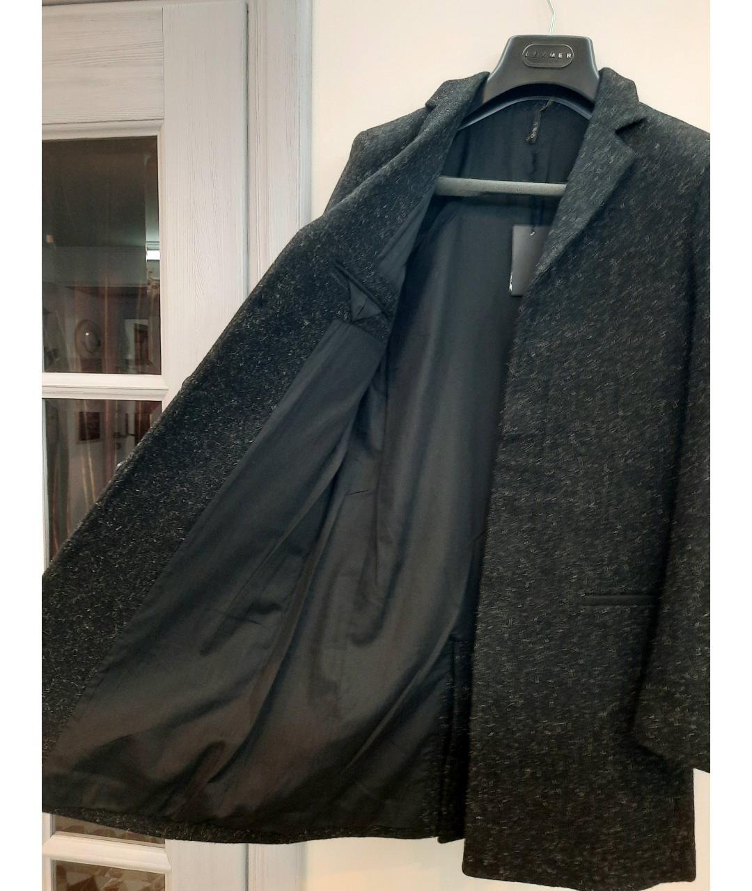 IRO Черное шерстяное пальто, фото 5