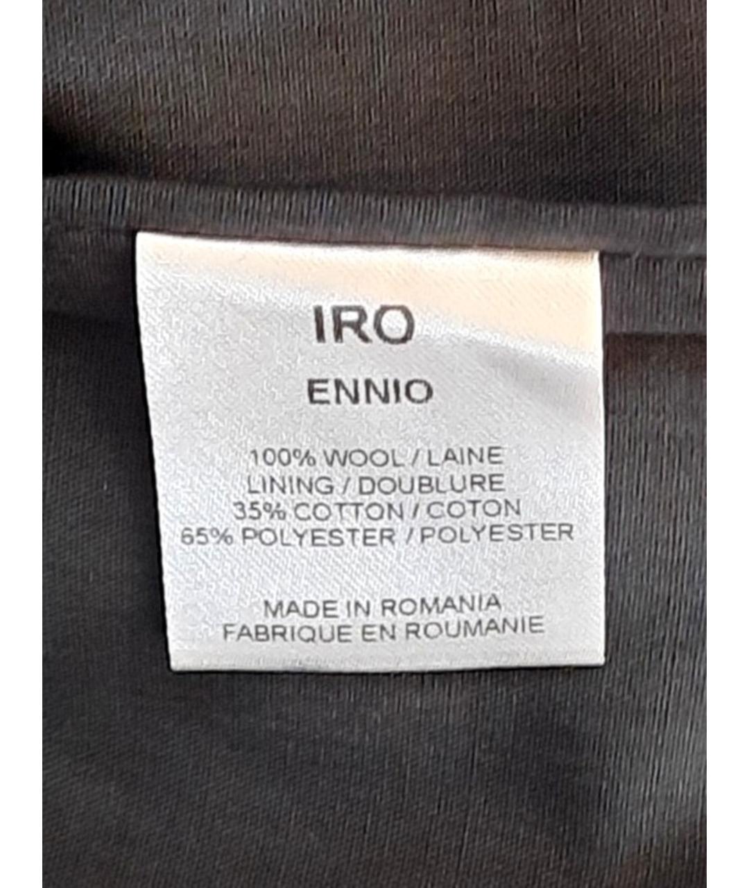 IRO Черное шерстяное пальто, фото 6