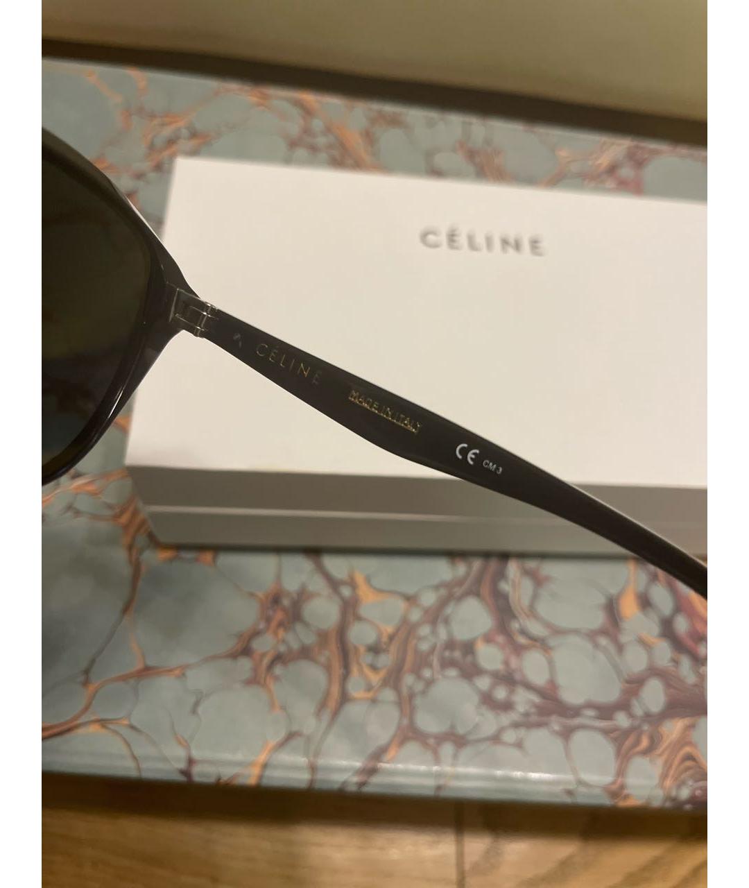 CELINE Черные пластиковые солнцезащитные очки, фото 5