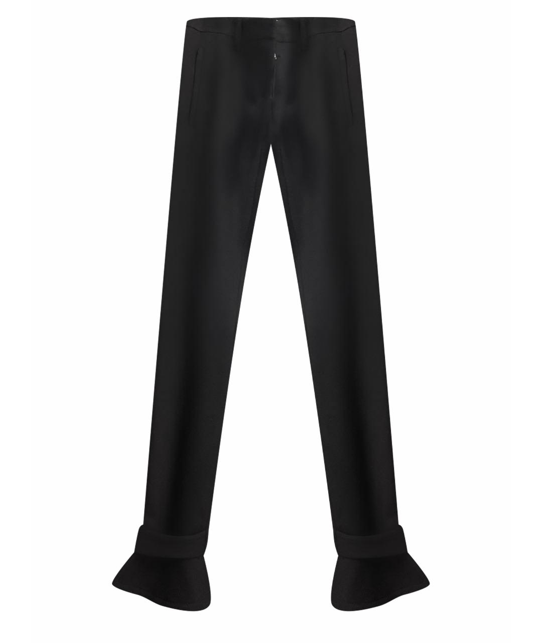 MIU MIU Черные вискозные прямые брюки, фото 1