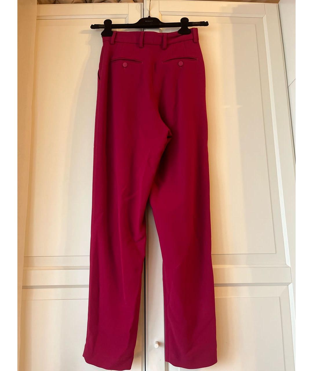 DOLCE&GABBANA Красные вискозные прямые брюки, фото 2