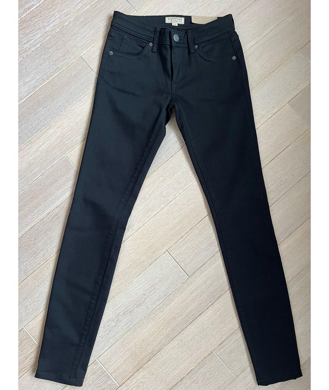BURBERRY Черные хлопко-эластановые джинсы слим, фото 9