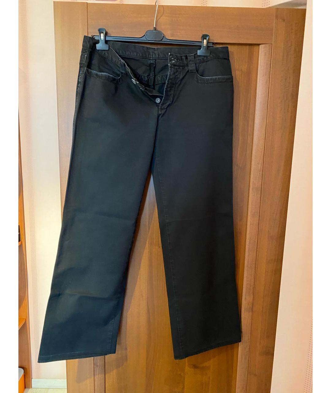 BIKKEMBERGS Черные хлопковые повседневные брюки, фото 3